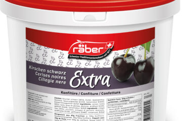 Räber Kirschen schwarz Extra Konfitüre Kessel